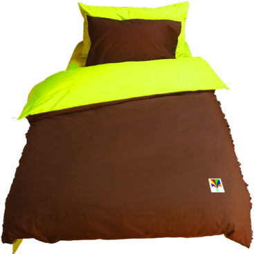 Chocolate & Mint Single Or Small Double Set With Optional - Bed Sheet (400x375)