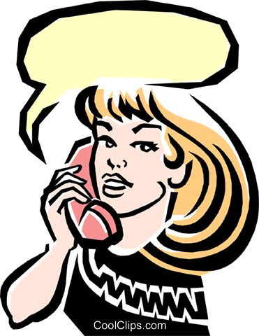 Woman Talking Royalty Free Vector Clip Art Illustration - Clip Art (371x480)