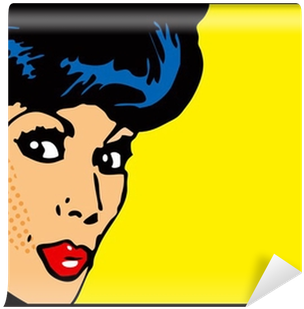 Vintage Clip Art Woman Secret Card Big Open Eyes Wall - Say Inappropriate Things Greeting Cards (400x400)