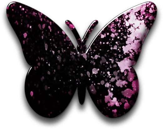 Pink And Black Butterfly - Hamster (600x600)