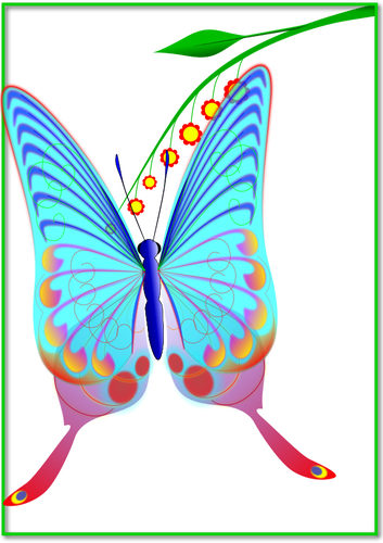 Mariposa Con Muchos Colores - Butterfly (353x500)