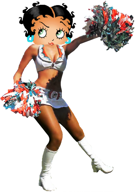 Betty Boop Dolphins Cheerleader Photo Bettyboopdolphins - Betty Boop Cheerleader (464x620)