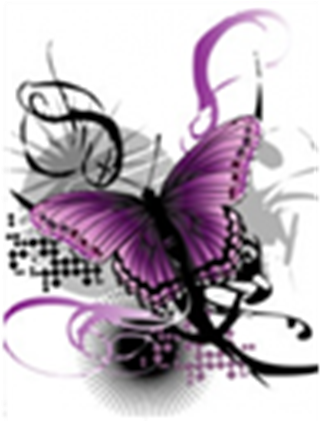 Samsung S3310 Pink Butterfly Mobile Wallpaper - Purple And Black Butterflies (420x420)