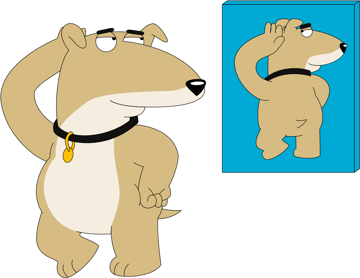 Vinny Admiring Himself In The Mirror - Cartoon (1280x1008)