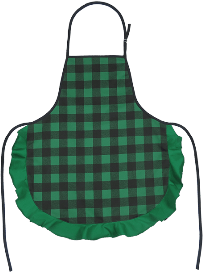 Lj Tartan Fancy Frill Apron - Vector Graphics (446x670)