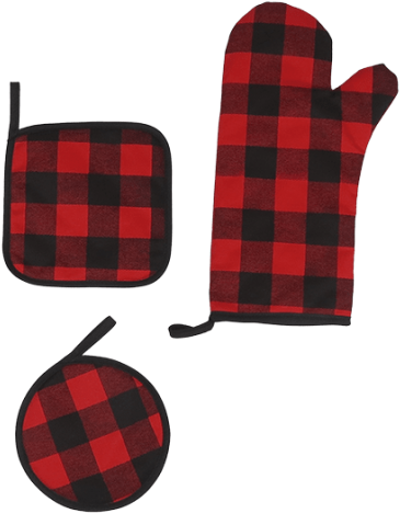 Vintage Lj Tartan Kitchen Set - Kitchen (446x670)