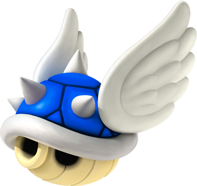 Dash, Ds, Wii) - Mario Kart Wii Blue Shell (673x636)