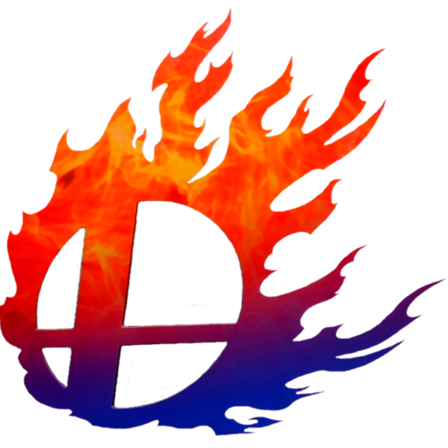Default Super Smash Bros Wii U Symbol On Fire Png By - Super Smash Bros Logo (500x500)