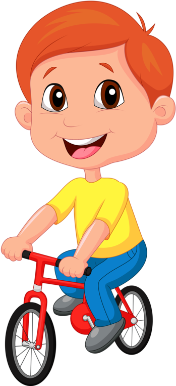 Baby Boy On Bicycle Cartoon Clip Art Images On A Transparent - Cartoon Boy No Background (366x800)