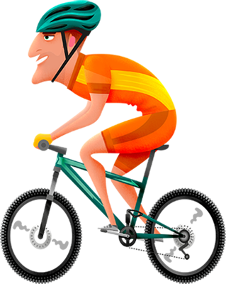 Cycling Clipart Transparent - Velomotors (319x400)
