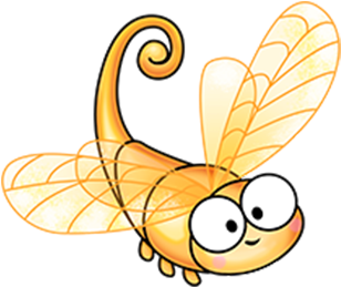 Butterfly Paper Clip Art - แมลงปอ การ์ตูน น่า รัก (500x500)