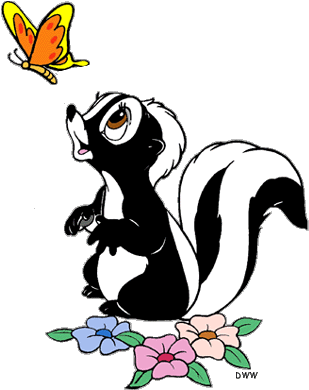 Bambi Clipart Butterfly - Flower Bambi (317x398)