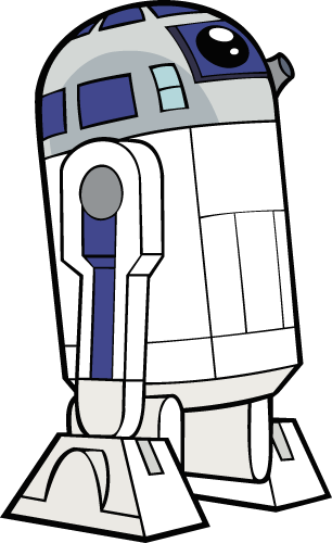 Star Wars Clipart R2d2 - Star Wars Clipart Free (306x500)