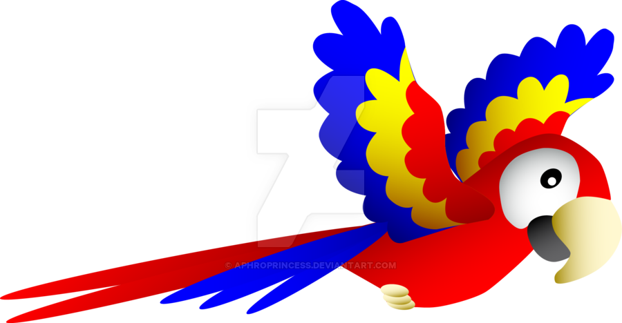 Simple Vector Tropical Bird By Aphroprincess - Vector Image Of Birds Png (900x468)