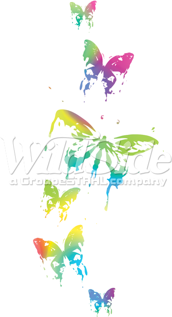 Neon Butterflies - Illustration (675x675)