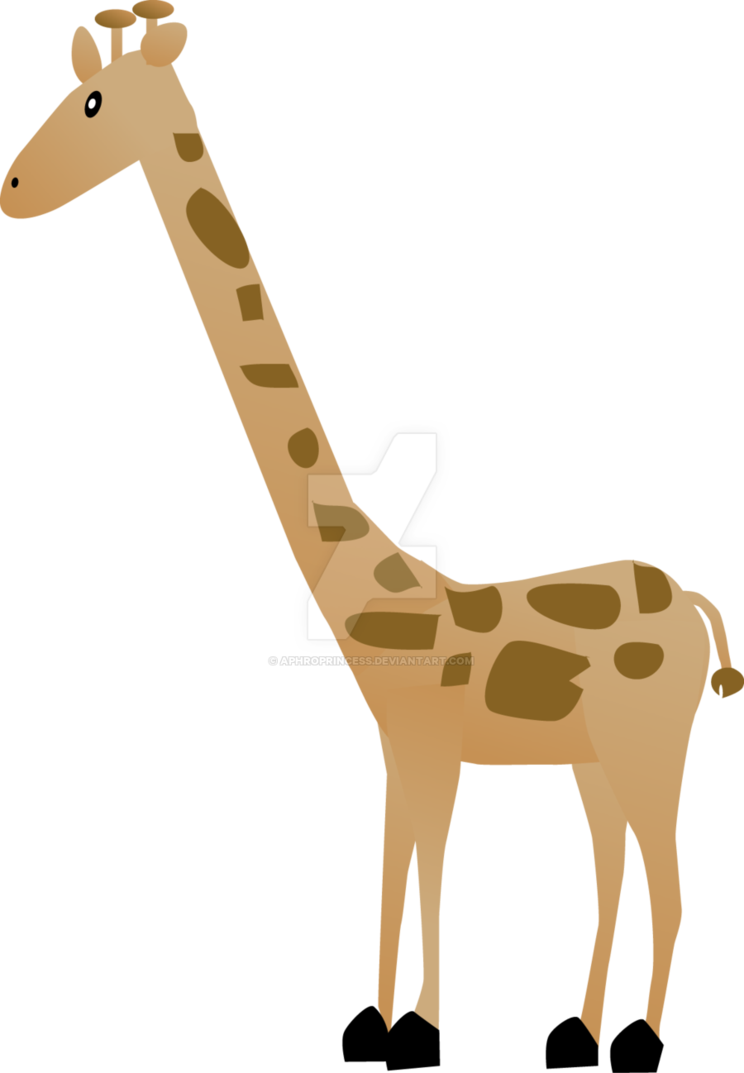 Simple Vector Giraffe By Aphroprincess - Giraffe (744x1073)