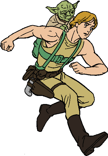 Clip Art Yoda Craft Projects Cartoons Clipart Clipartoons - Clip Art (392x553)