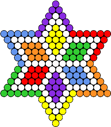By - Black And White Hama Bead Star (398x451)