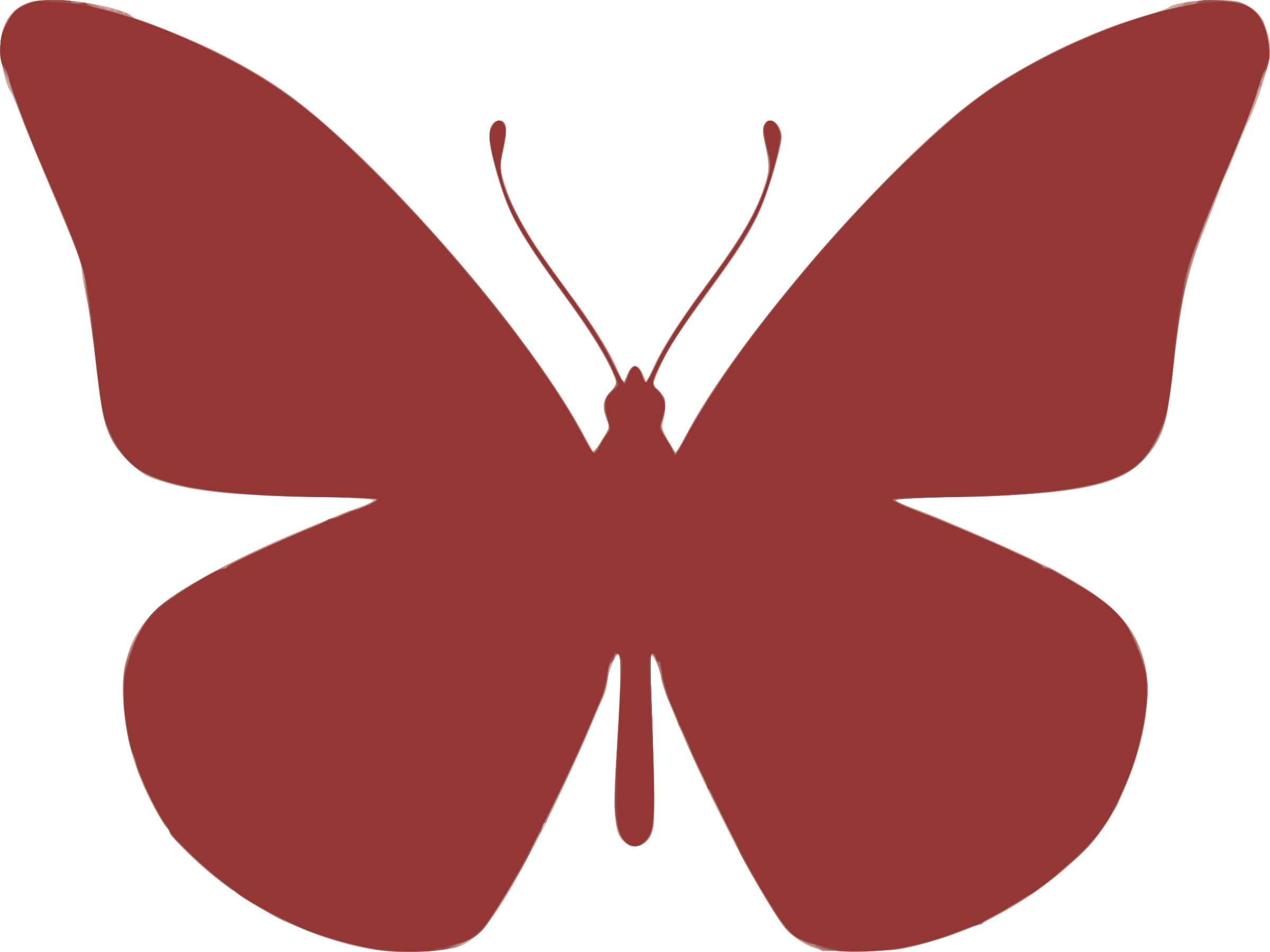This Free Icons Png Design Of Silhouette Animaux 26 - Red Silhouette Of Butterfly (2400x1800)