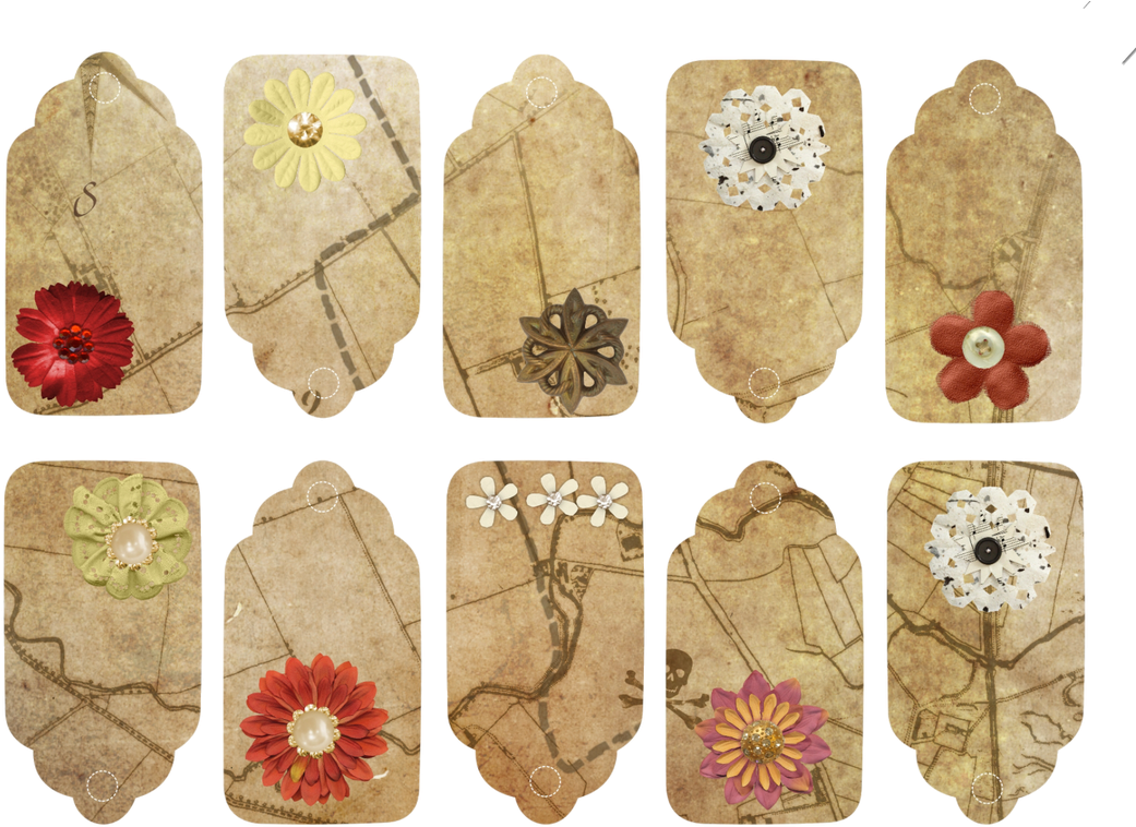 Scrapbooking Tag Png - Vintage Scrapbook Designs Png (1098x800)
