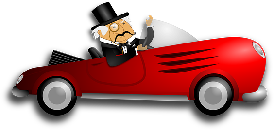 Woman Driving Car Cartoon (800x400)