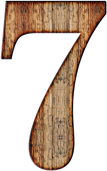 Number, 7, Seven, Digit, Background, Scrapbooking - Wood Number 7 (464x720)