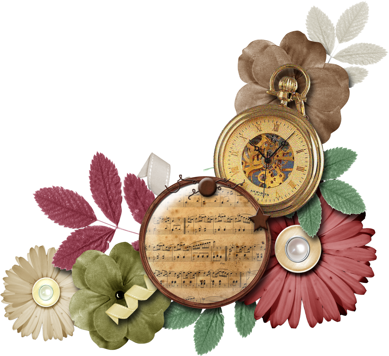 Scrapbook Png Cluster Freebies - Scrapbooking Png (1360x1244)