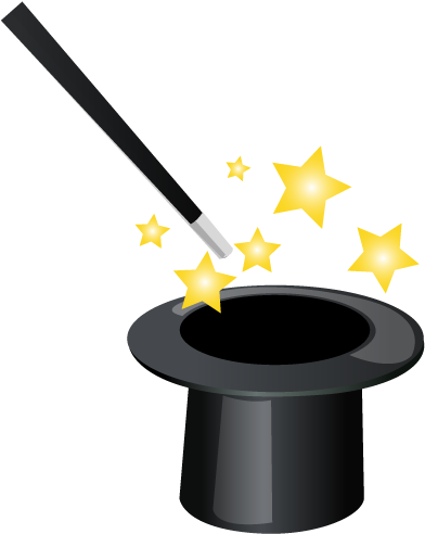 Wand And Magic Hat Clipart - Wand And Magic Hat Clipart (512x512)