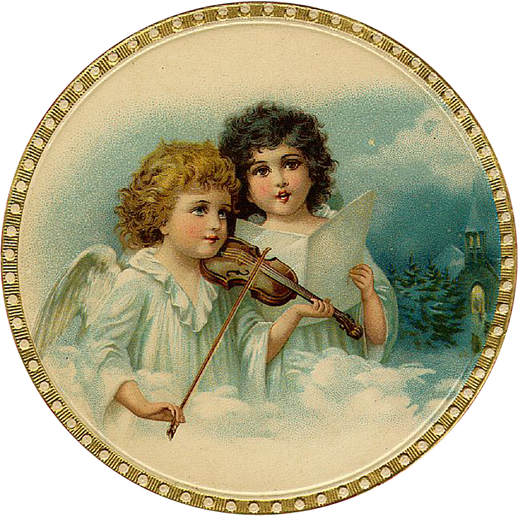 Christmas Angel Graphics - Vintage Christmas Angels (1051x1044)