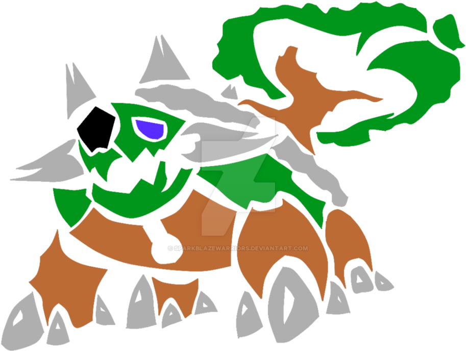 Torterra Tribal Art By Sparkblazewarriors - Illustration (956x835)