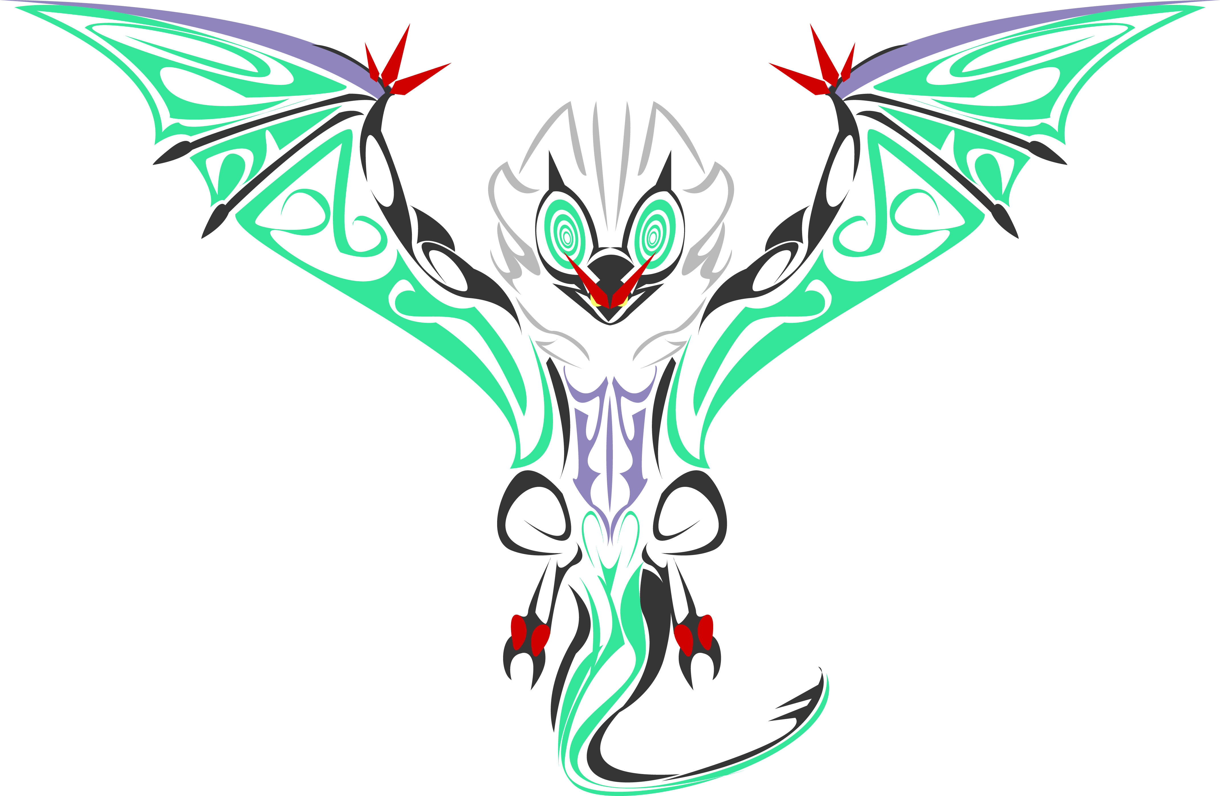 Noivern Tribal By Katlyon Noivern Tribal By Katlyon - Pokemon Noivern Tribal (4280x2791)