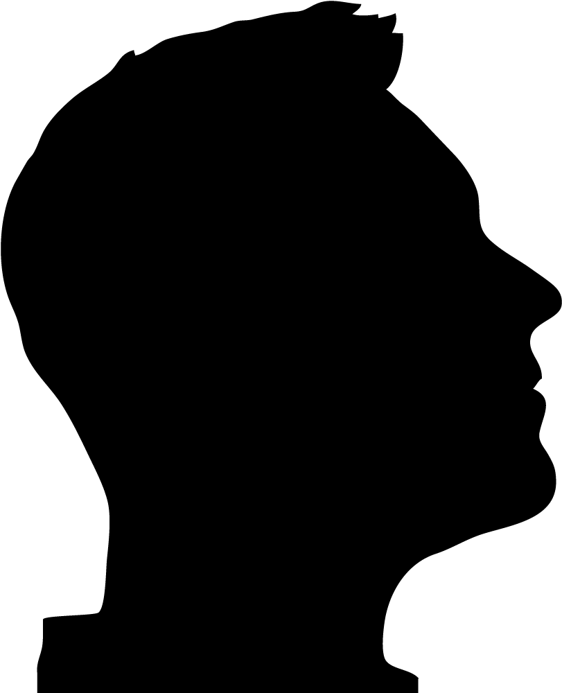 Profile Silhouette Gfiv7m Clipart - Man Head Silhouette Png (1000x1000)