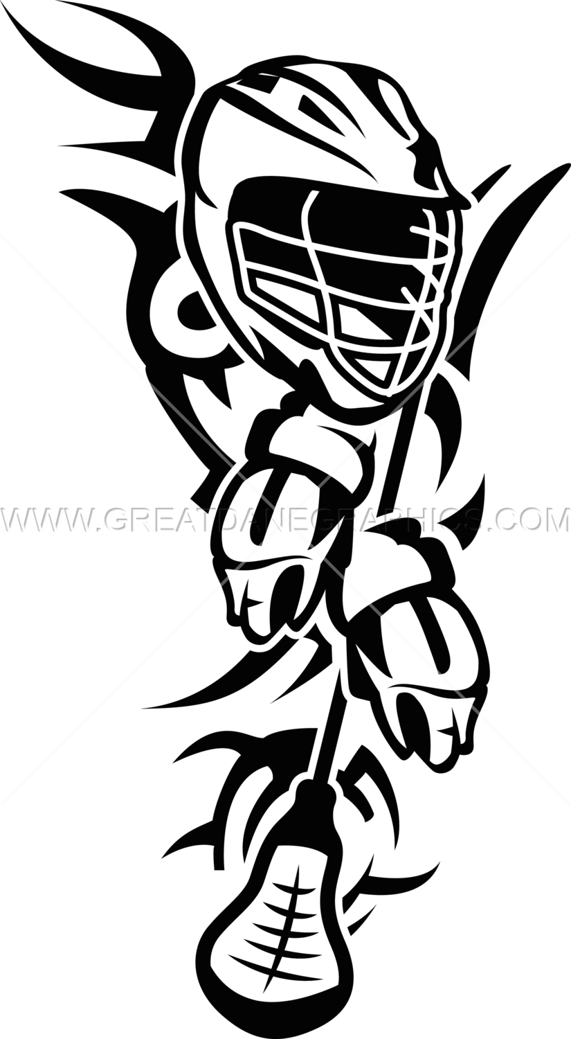 Lacrosse Vertical Tribal - Vinyl Cutter (825x1500)