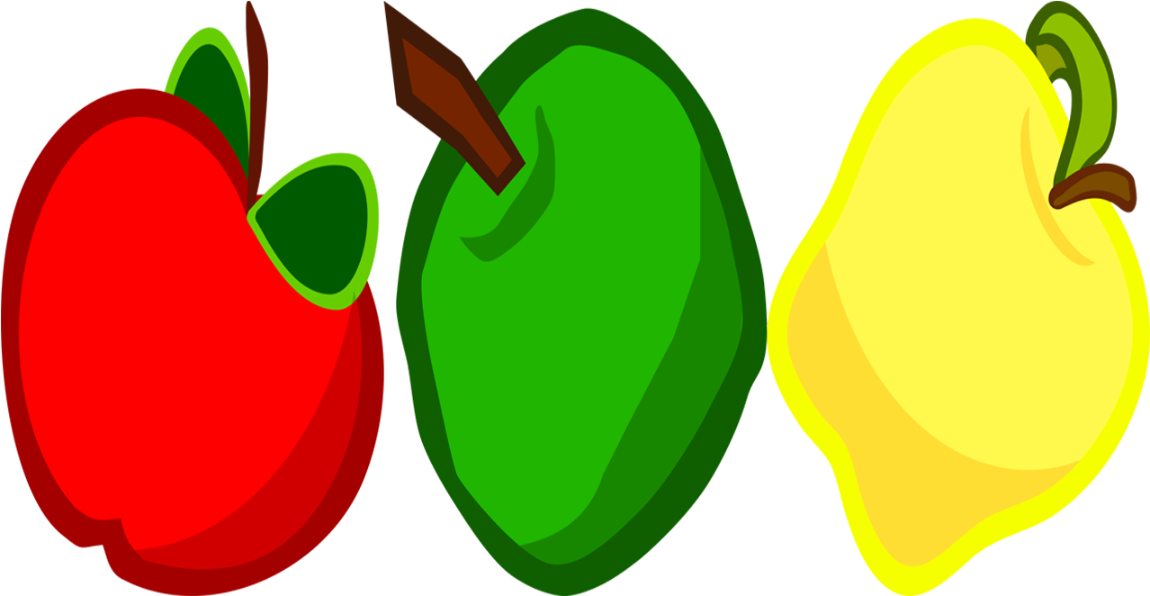 Clipart Gambar 3 Buah Apel - Clip Art (1280x800)