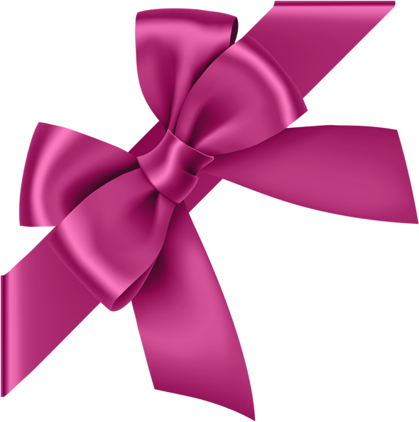Pink Corner Bow Transparent Clip Art Image - Red Corner Ribbon Png (594x600)