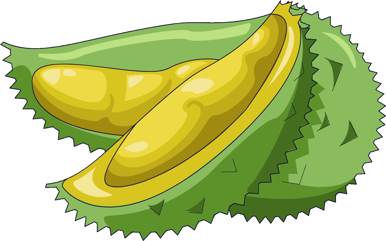 Download Clipart Buah Durian - Kartun Buah Durian (1600x900)