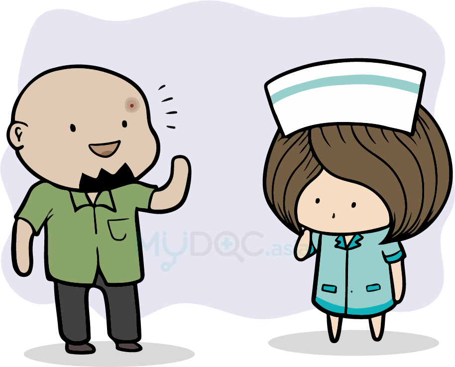 Dollah Facing Acne Problrm - Cartoon (914x737)