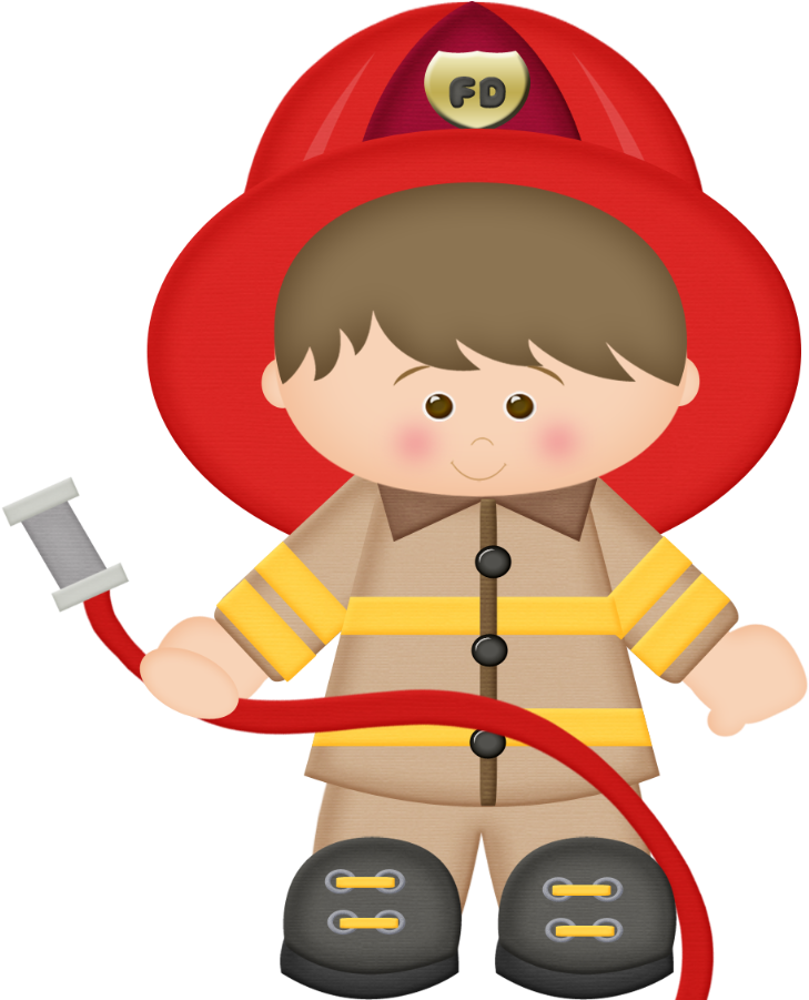 Firefighter Clipart Firefighter Outfit - Cute Firefighter Clipart (741x900)