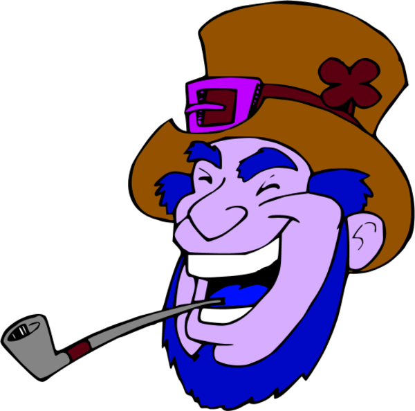 Laughing Man While Smoking Pipe Vector Clip Art - April Fool Messages Hindi (600x594)