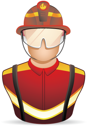 Firefighter Vigili Del Fuoco Firefighting Icon - Fireman Icon Png (600x600)