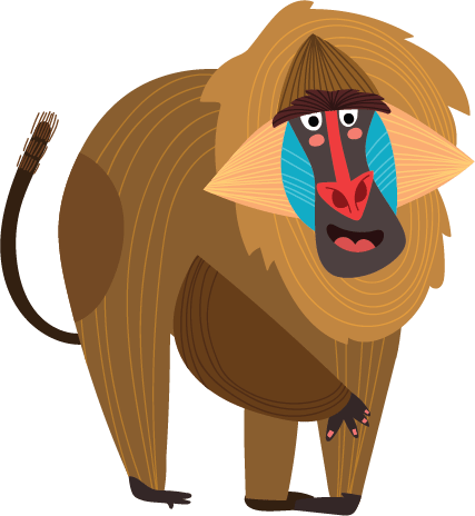 Mandrill Clipart Png - Mandrill Png (427x464)
