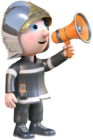 Stickers For Kids - Stickers Effet 3d- Pompier (327x490)