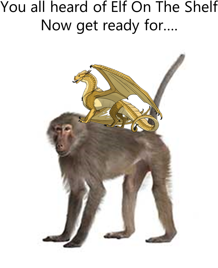 Dune On A Baboon By @ Blueberry The Dragon Mangleking - Baboon With Background (774x901)
