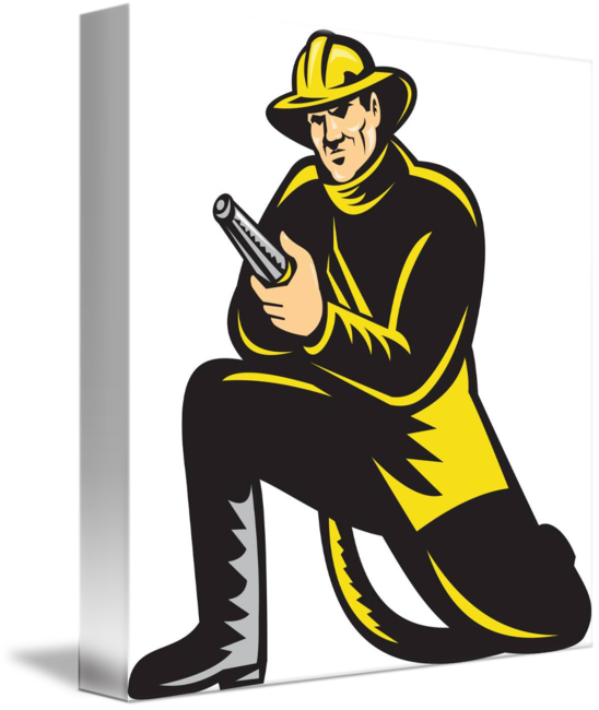 Share On Tumblr - Fireman Vector (548x650)