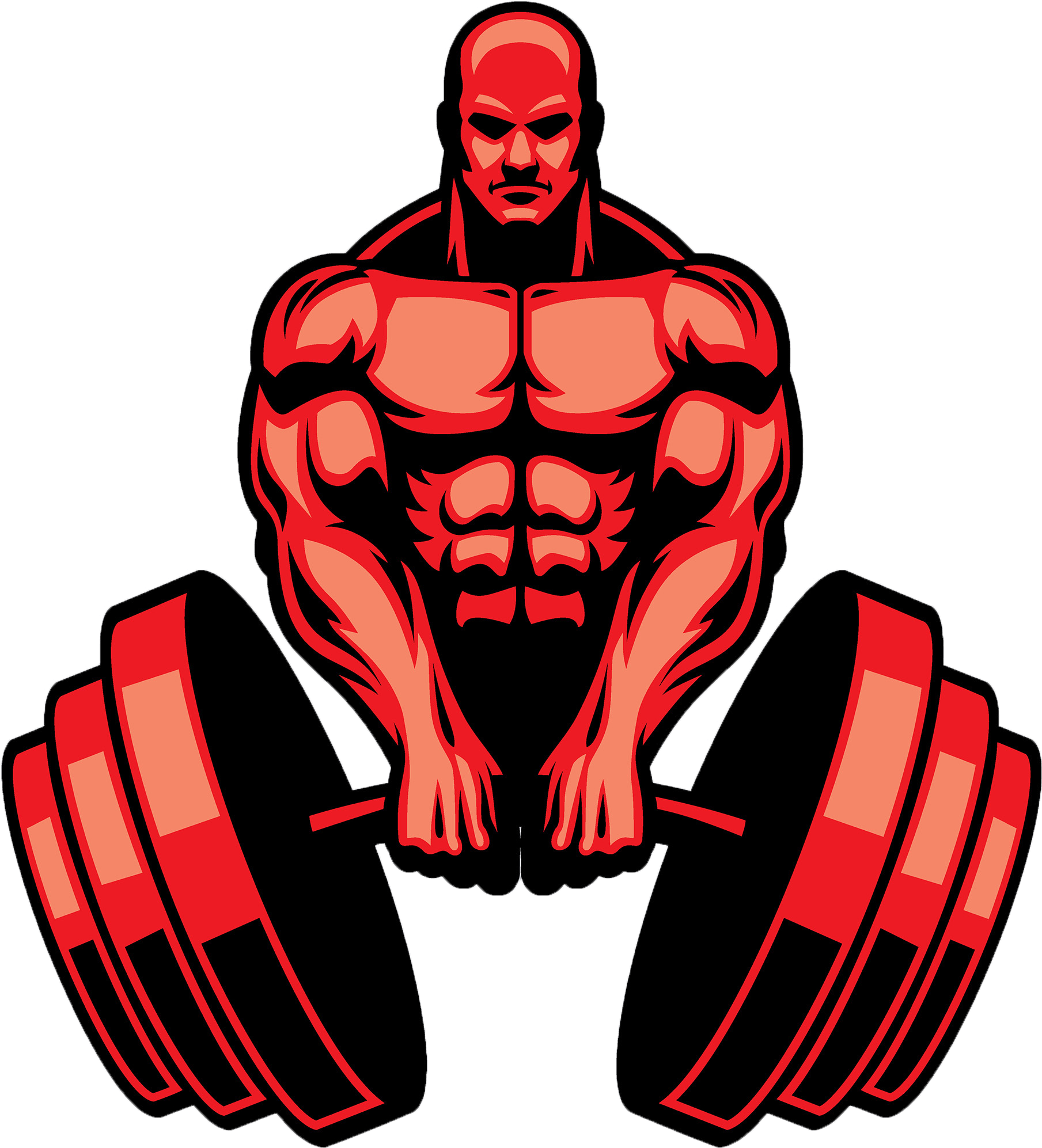 Bodybuilding Clip Art - Bodybuilder Vector (2000x2205)