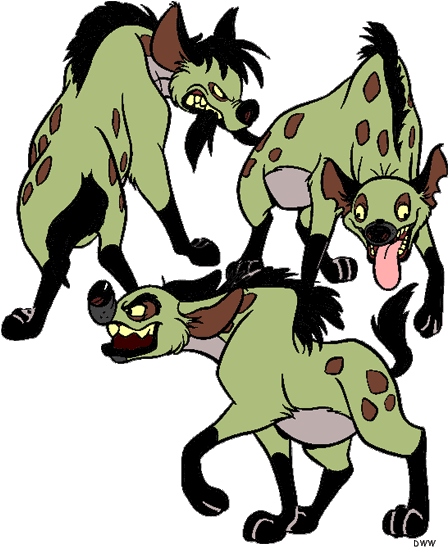 Scar Clipart Cartoon - Lion King Hyenas Coloring Pages (448x560)