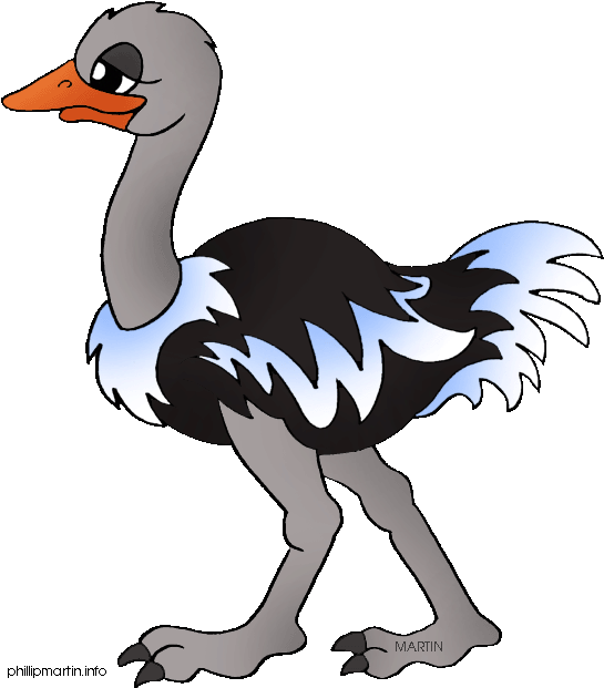 Ostrich Clipart - Cartoon Image Of Ostrich (563x648)