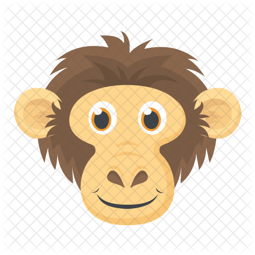 Monkey Icon - Cara De Gorilla Animado (512x512)
