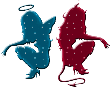 Beautiful Devil Clip Art Free Images - Good Girl Bad Girl (464x359)