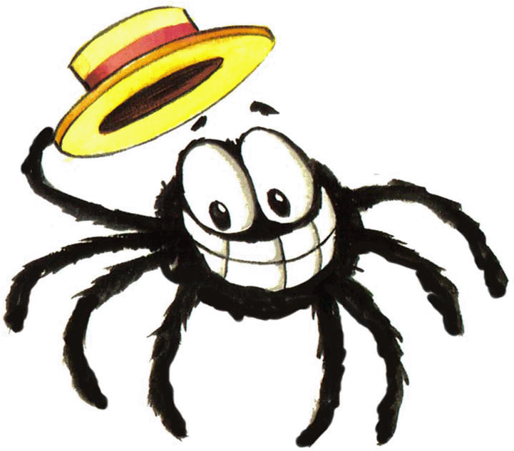 Spider Clipart Silly - Animated Picture Of A Spider (825x825)